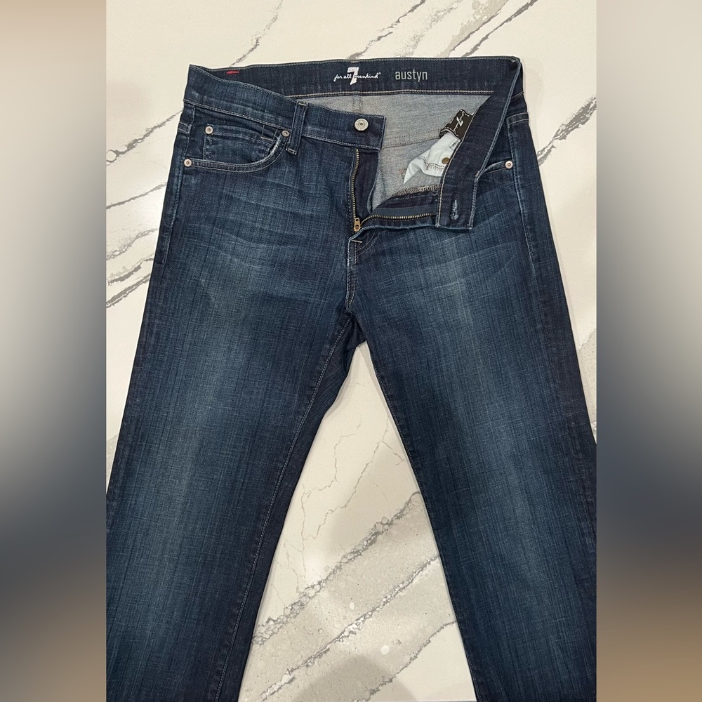 7 For All Mankind Mens Austyn Relaxed Straight Leg Jeans